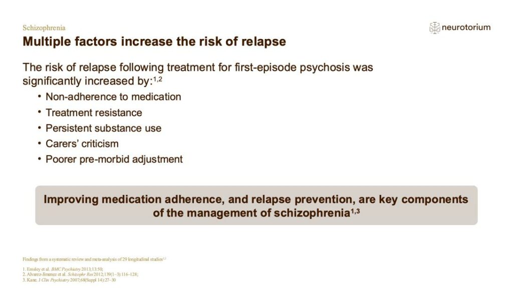 Multiple factors increase the risk of relapse